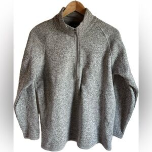 STORMPACK SUNICE Heathered Gray Half-Zip Fleece Pullover Sweater